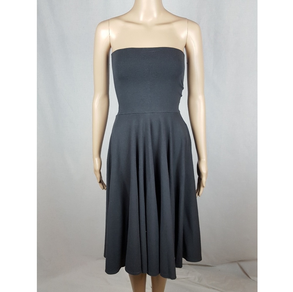 J. Crew Jersey Knit Strapless Dress Gray XS